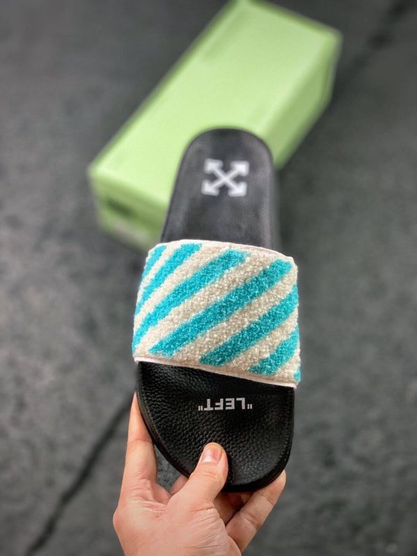 OFF-WHITE FLYKNIT STRIPE SLIDES - Image 10