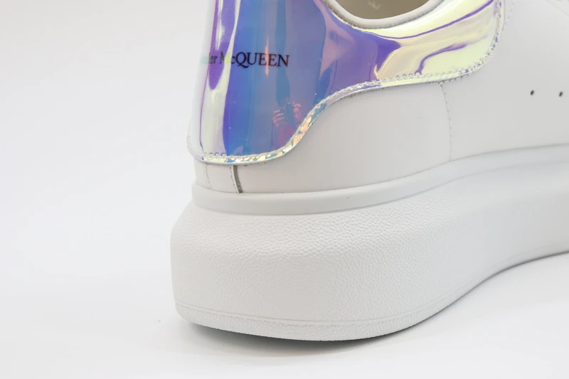 ALEXANDER MCQUEEN LEATHER PLATFORM TRAINERS SNEAKERS-LASER REPLICA