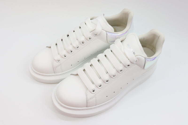 ALEXANDER MCQUEEN LEATHER PLATFORM TRAINERS SNEAKERS-LASER
