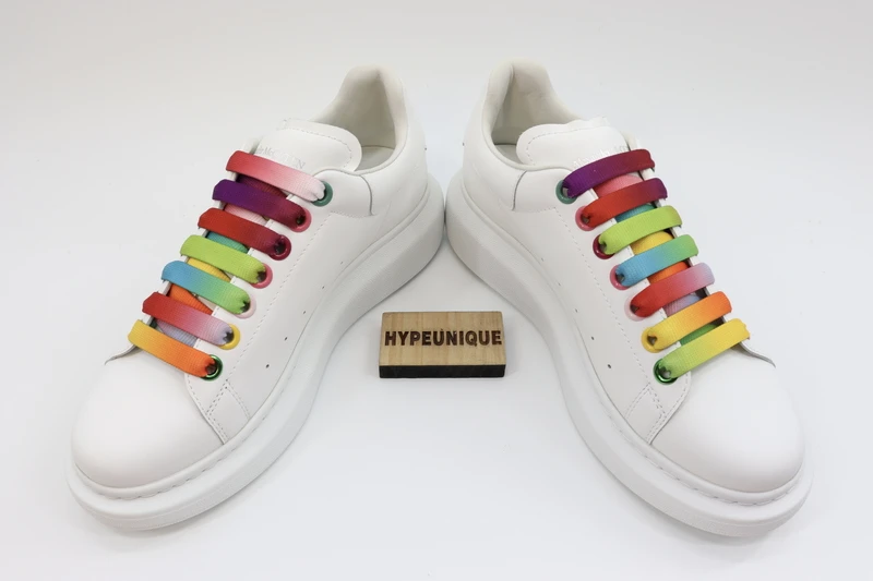 ALEXANDER MCQUEEN SHOW LEATHER PLATFORM TRAINERS SNEAKERS-RAINBOW REPLICA - Image 11