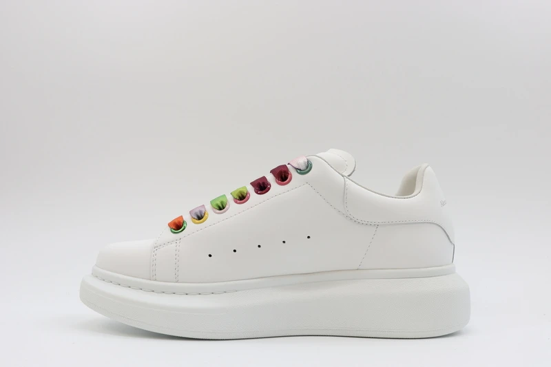 ALEXANDER MCQUEEN SHOW LEATHER PLATFORM TRAINERS SNEAKERS-RAINBOW REPLICA - Image 5