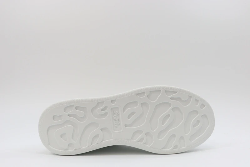 ALEXANDER MCQUEEN LEATHER PLATFORM TRAINERS SNEAKERS GRAY-WHITE REPLICA