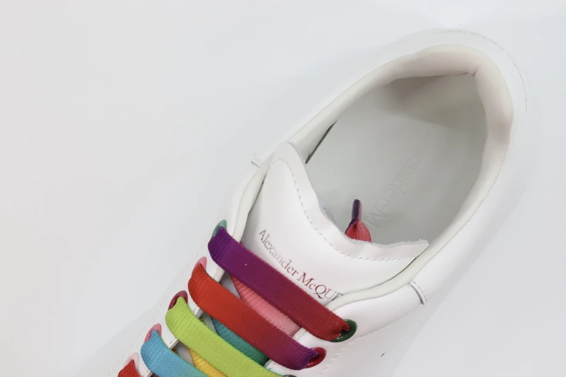 ALEXANDER MCQUEEN SHOW LEATHER PLATFORM TRAINERS SNEAKERS-RAINBOW REPLICA - Image 8