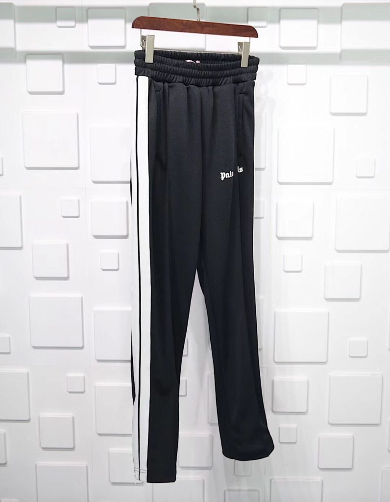 PALM ANGELS CHENILLE TRACK PANTS-BLACK
