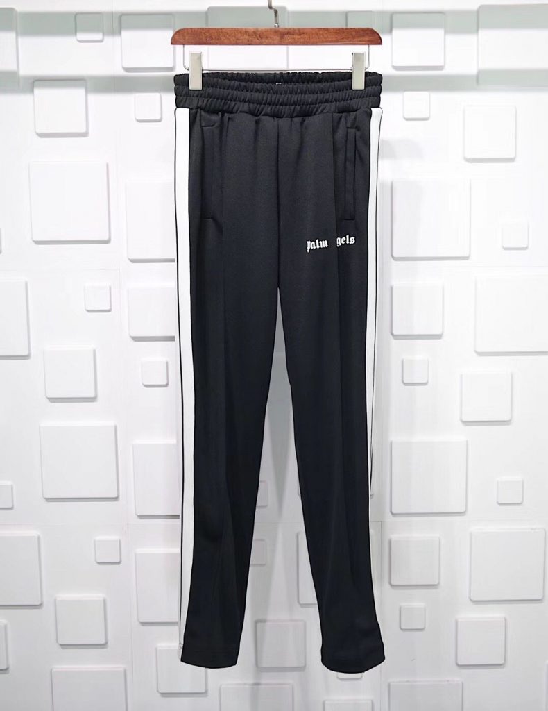 PALM ANGELS CHENILLE TRACK PANTS-BLACK