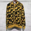 A BATHING APE BAPE SHARK 1ST CAMO HOODIE - YELLOW