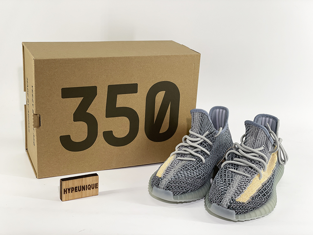 Yeezy 350 V2 Ash Blue Replica - Image 2