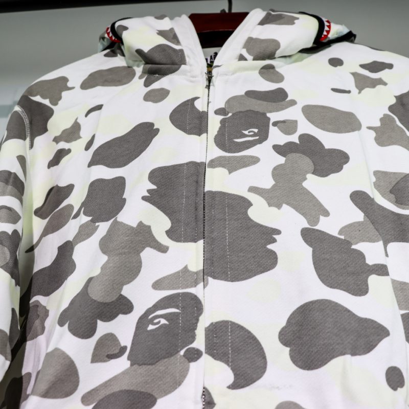 A BATHING APE BAPE SHARK 1ST CAMO DOUBLE HOODIE - Image 9