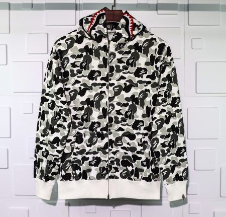 White Black Ghost Hoodie Bape