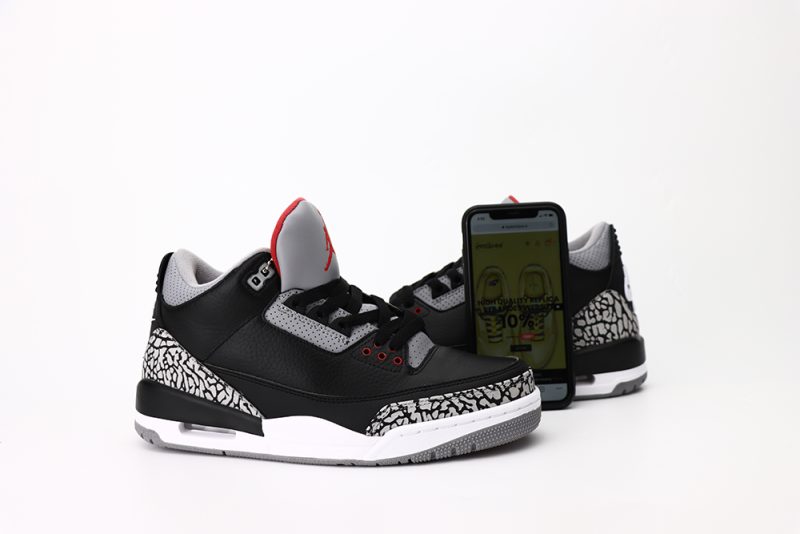 AIR JORDAN 3 BLACK CEMENT Replica - Image 2