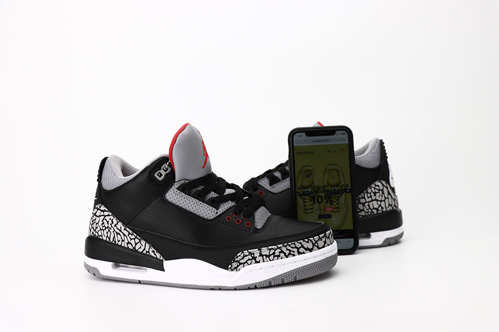 AIR JORDAN 3 BLACK CEMENT Replica - Image 2