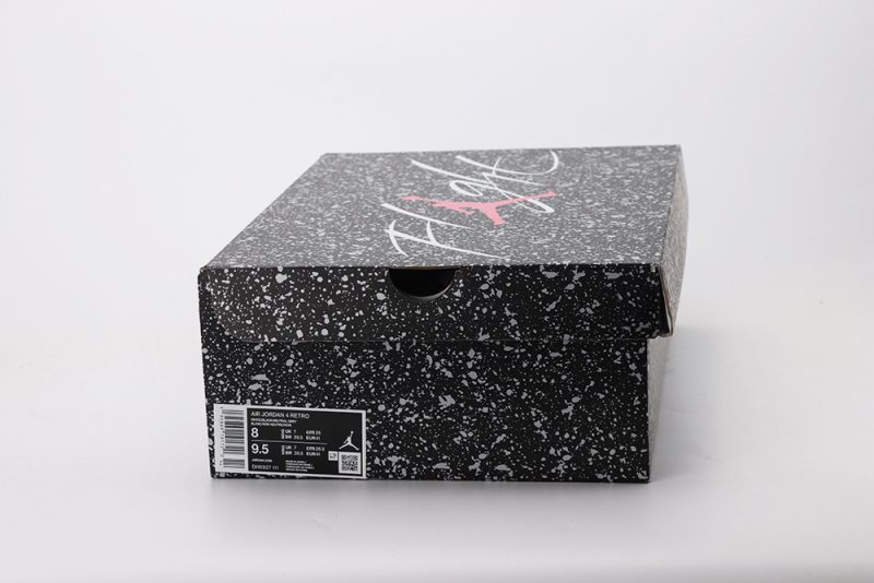 White blue ink-splashed shoe box