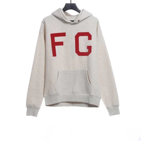 Big LOGO Red Flocked Hoodie