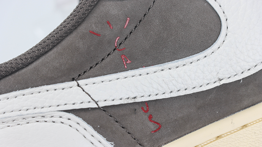 swoshh stitching details