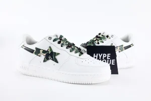 BapeSta Green Camouflage Logo AF 1