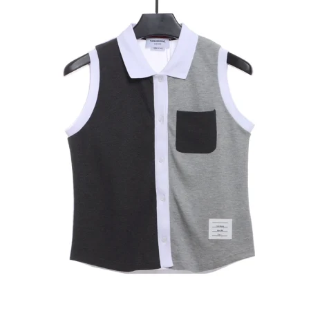 Preppy Color Block Short Sleeves
