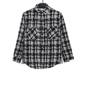Silver Woven Check Shirt