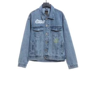 Drew Smiley Distressed Denim Jacket