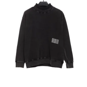 Washed distressed letter sweatshirt