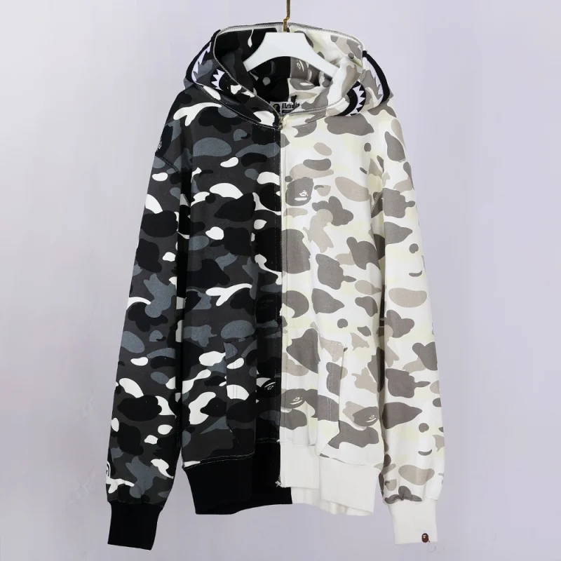 BAPE City Camo Half Shark Full Zip Hoodie - Image 3