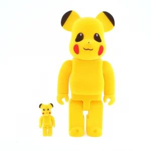 Brick Bear X Pikachu flocked version trendy doll