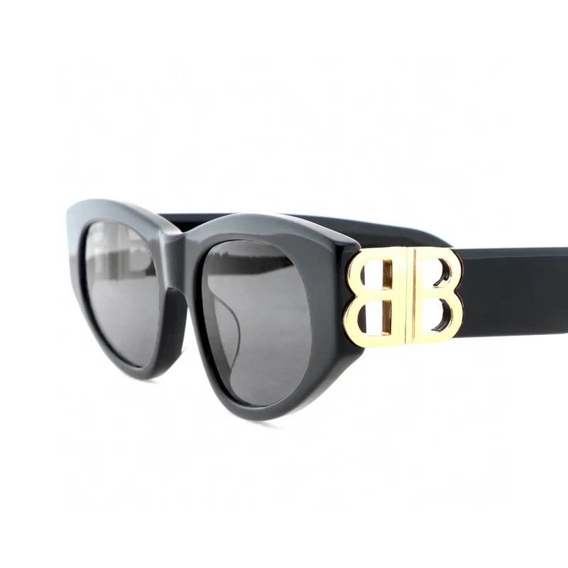 Cat Eye Gold Double B Sunglasses - Image 4