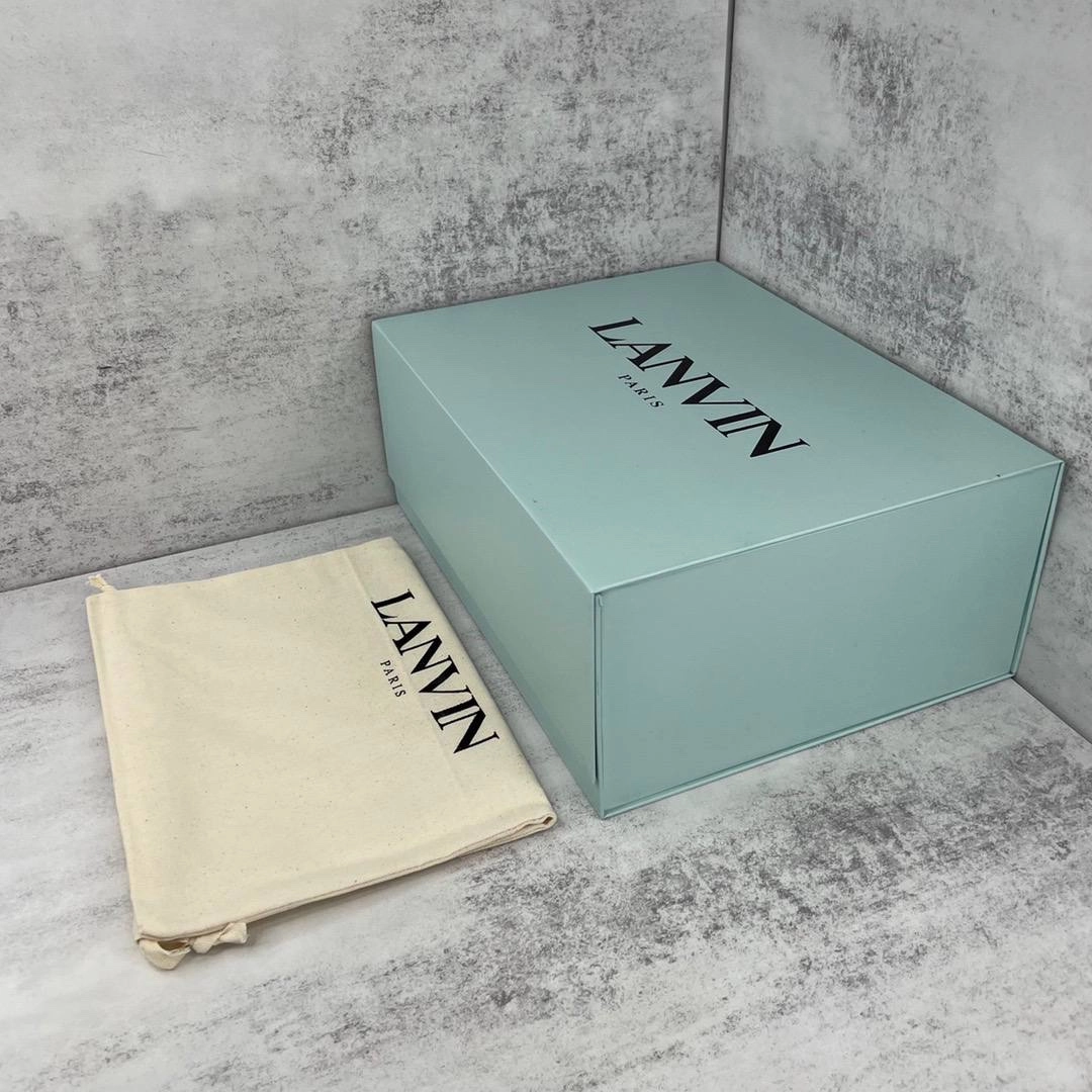 lanvln Curb Leather and Glitter Sneakers 'White' REPS