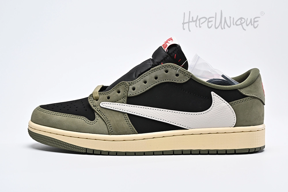 Travis Scott x Air Jordan 1 Low OG "Black Olive" - Image 3