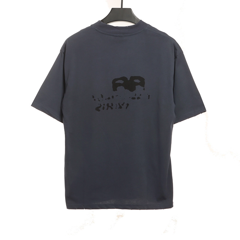 Balenc1 Hand Drawn BB Print T-Shirt Reps - Image 6