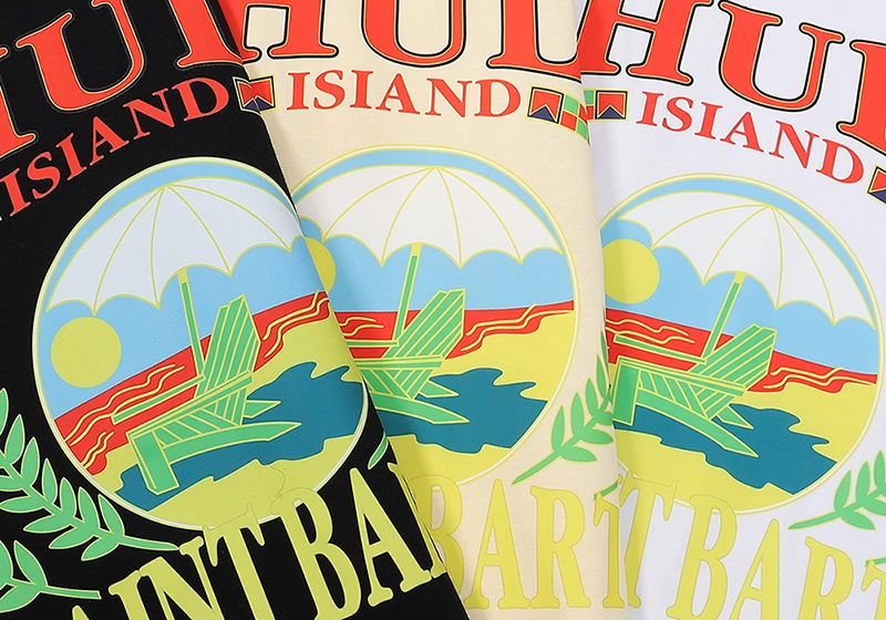 Rhude Beach Chair Print T-Shirt Reps