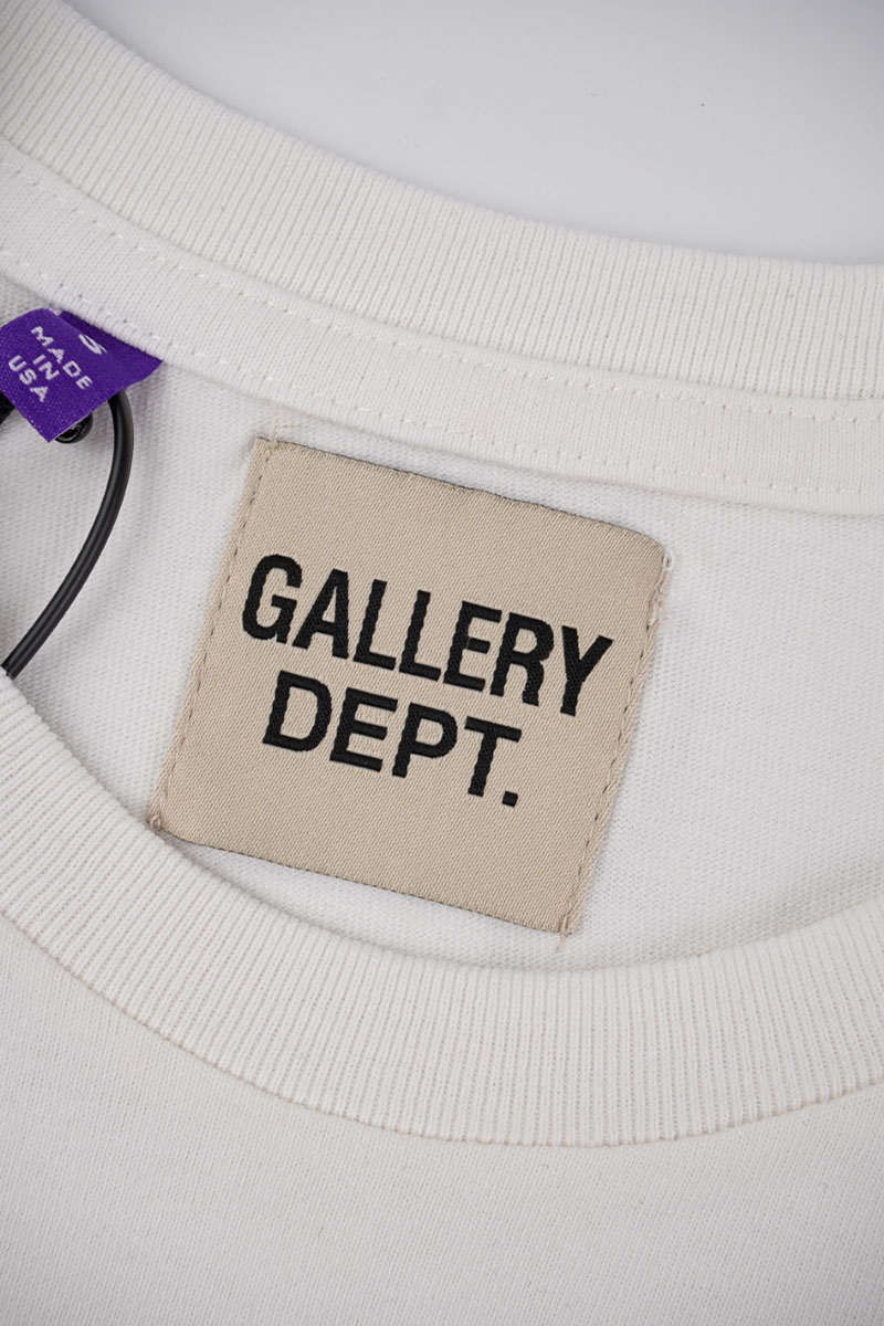 Gallery Dept Flame Letter Glitter Print T-Shirt