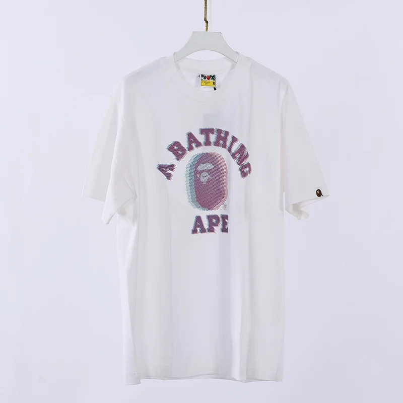BAPE Reflector Noise College Tee Black/Purple - Image 4