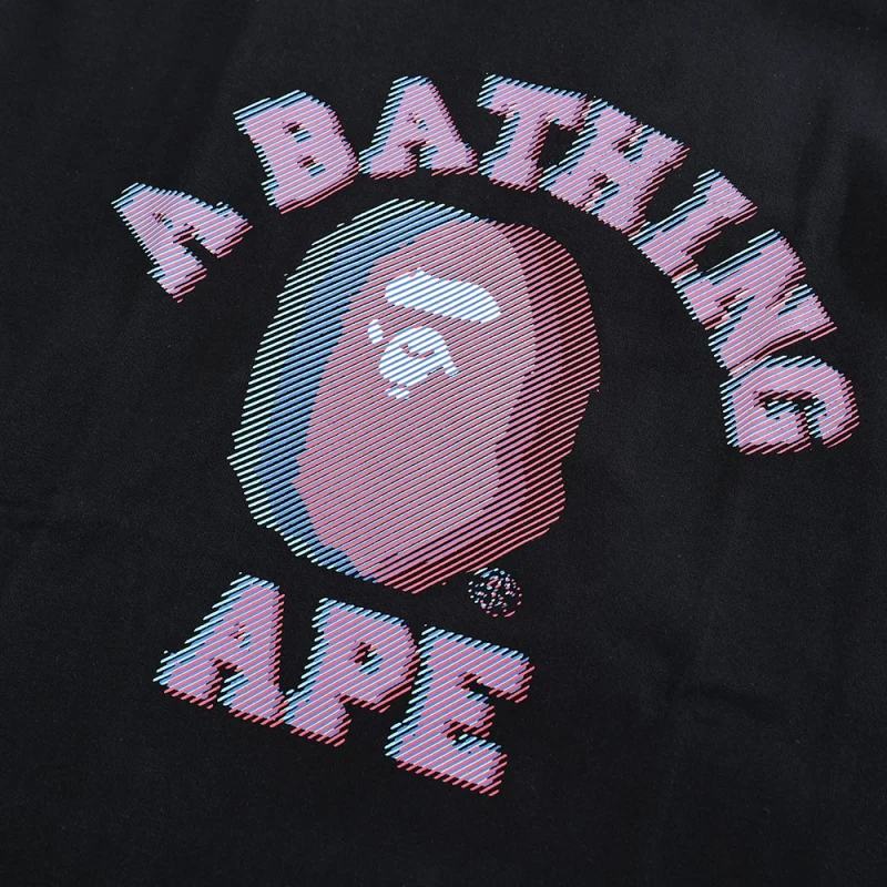 BAPE Reflector Noise College Tee Black/Purple - Image 5