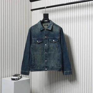 Diamond-Covered Denim Jacket