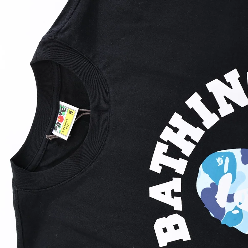 Black ABC Camo T-Shirt (Blue logo) - Image 10