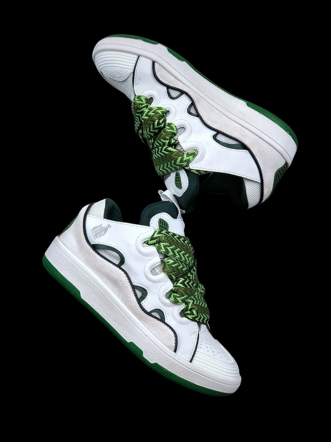 lanvln Curb Sneakers 'White Khaki' - Image 2