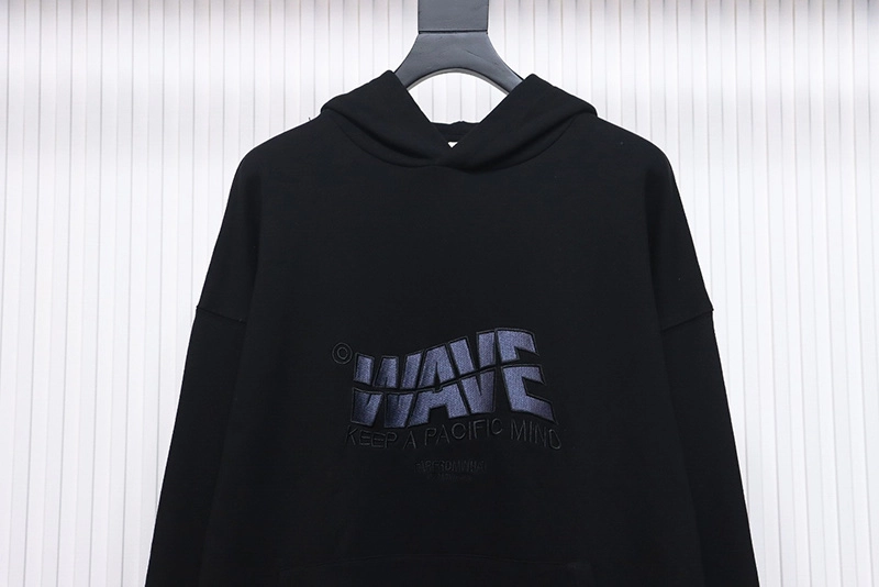 Far Archive Wave Embroidered Hoodie
