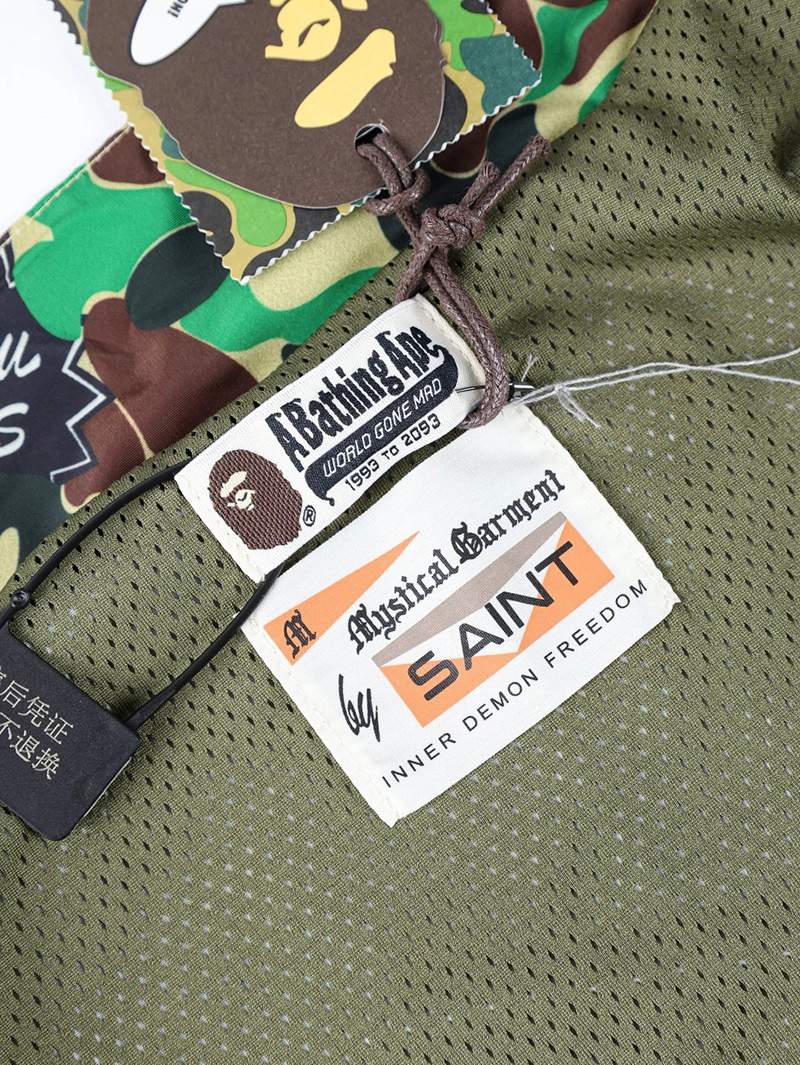 BAPE X Saint Michael Ribbon Camouflage Jacket