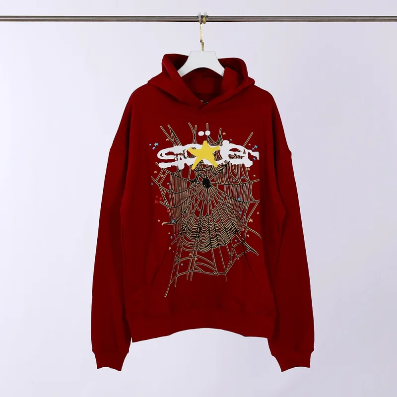 Sp5der Hoodie 'Maroon' Red Replicas
