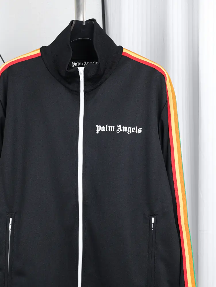 「1:1 Super Version」Palm Angels Logo Track Jacket 'Black' - Image 5
