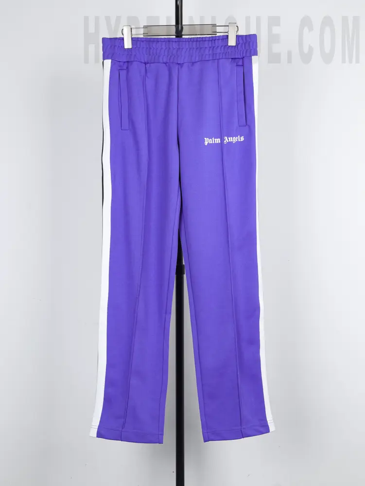 a purple pants with white stripespurp