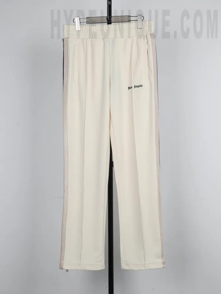 a pink pants on a rack