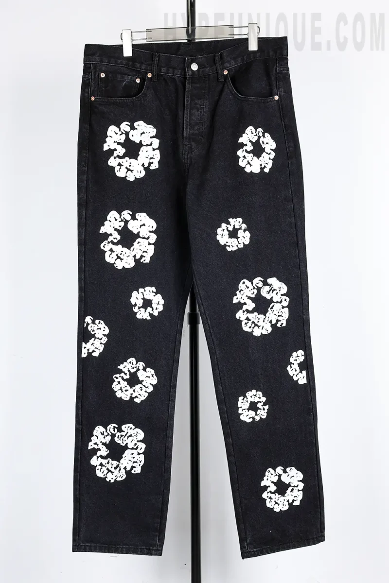 Denim Tears Kapok Print High Quality Jeans ‘Black’