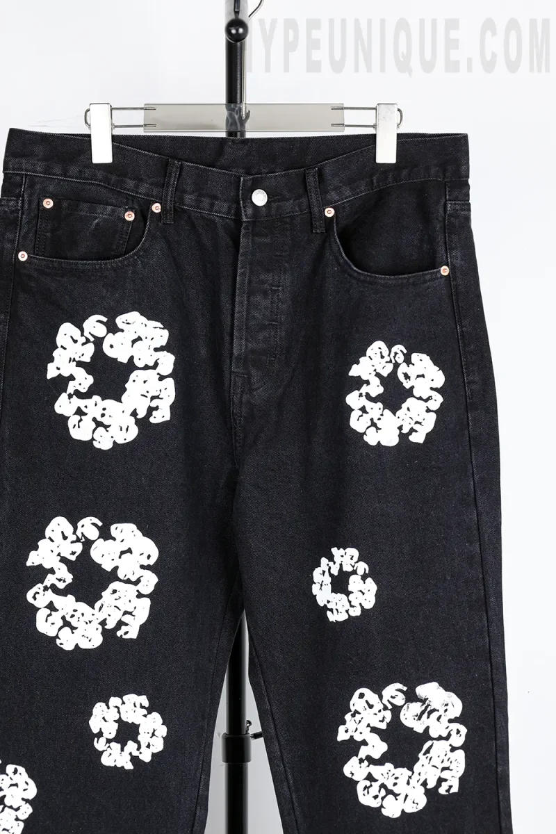Denim Tears Kapok Print High Quality Jeans ‘Black’