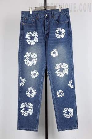 Denim Tears Kapok Print High Quality Jeans ‘Denim Blue'