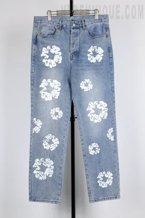 Denim Tears Kapok Print High Quality Jeans ‘Denim Blue'