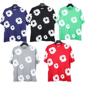 Denim Tears Cotton Wreath-Print T-Shirts