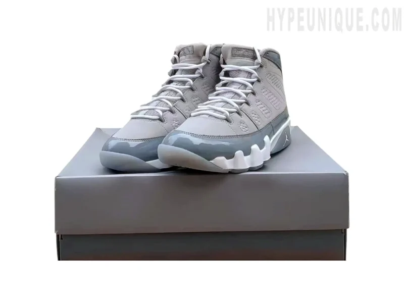 the shoe with the grey box