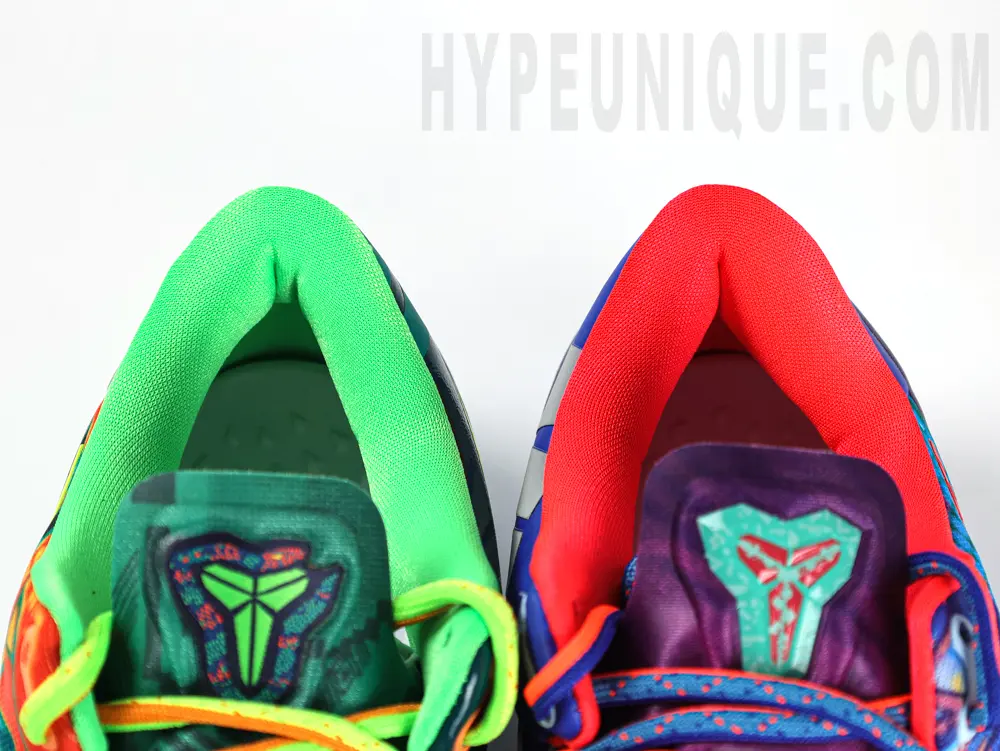 the green and red toe box