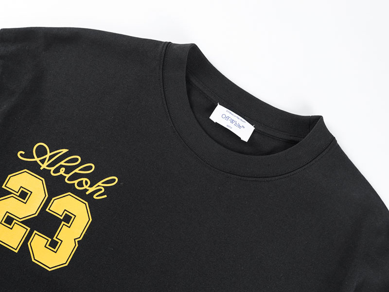 Off-White 23 Yellow Letter Print T-Shirt